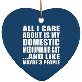 All I Care About Is My Domestic Mediumhair Cat - Heart Ornament