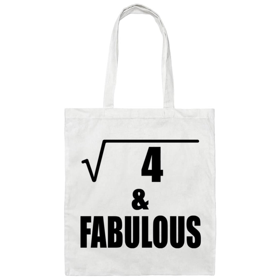 2nd Birthday Square Root of 4 & Fabulous - Tote Bag White