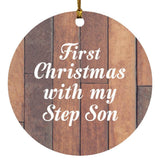 First Christmas With My Step Son - Circle Ornament E
