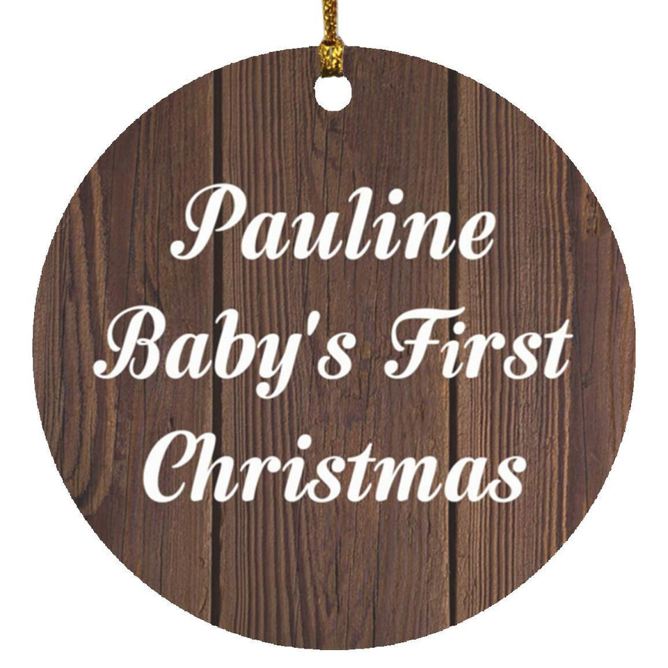 Pauline Baby's First Christmas - Circle Ornament D