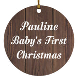 Pauline Baby's First Christmas - Circle Ornament D