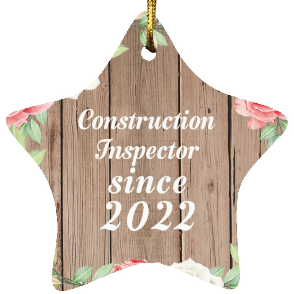 Construction Inspector Since 2022 - Star Ornament B