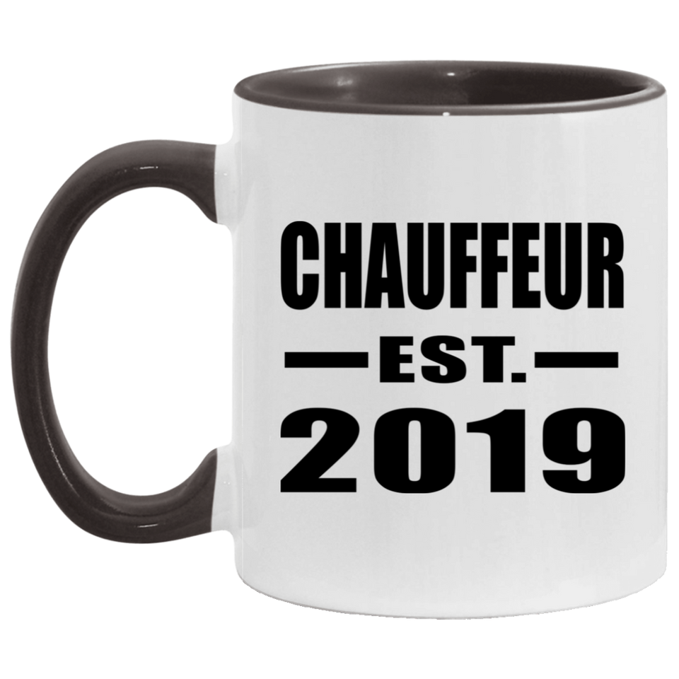Chauffeur Established EST. 2019 - 11oz Accent Mug Black