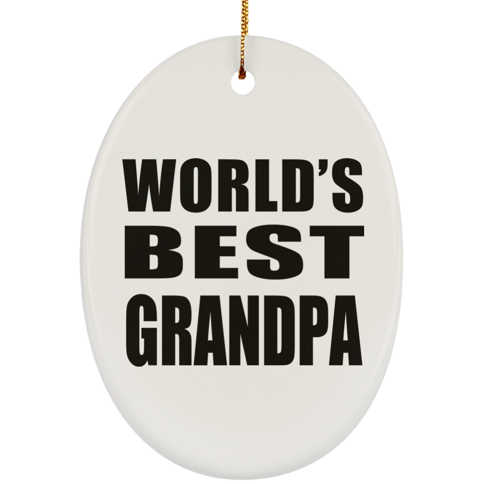 World's Best Grandpa - Oval Ornament