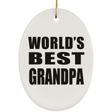 World's Best Grandpa - Oval Ornament