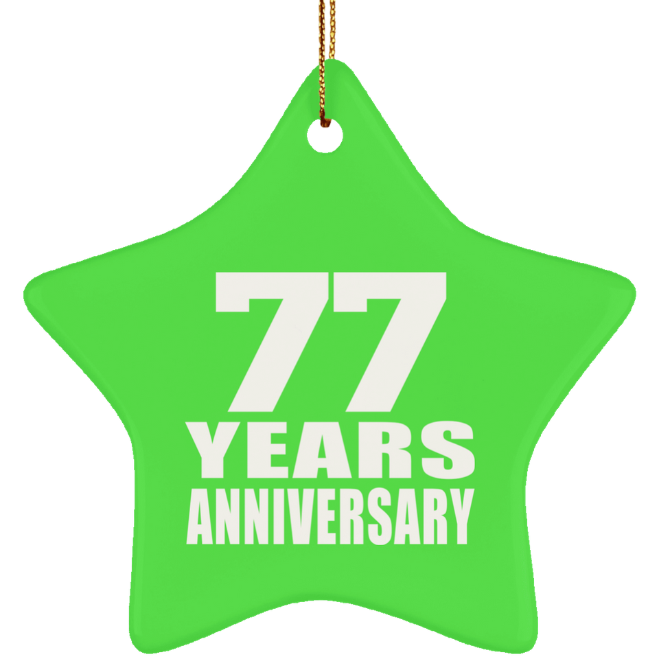 77th Anniversary 77 Years - Star Ornament