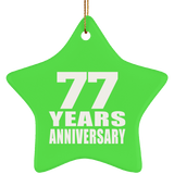 77th Anniversary 77 Years - Star Ornament