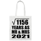 34th Anniversary Square Root of 1156 Years As Mr & Mrs 2021 - Tote Bag White