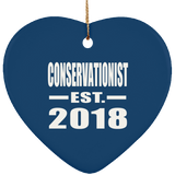 Conservationist Established EST. 2018 - Heart Ornament