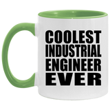Coolest Industrial Engineer Ever - 11oz Accent Mug Green
