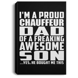 Proud Chauffeur Dad Of Awesome Son - Canvas Portrait