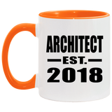 Architect Established EST. 2018 - 11oz Accent Mug Orange