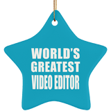World's Greatest Video Editor - Star Ornament