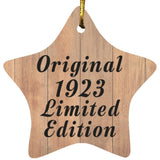 101st Birthday Original 1923 Limited Edition - Star Ornament C