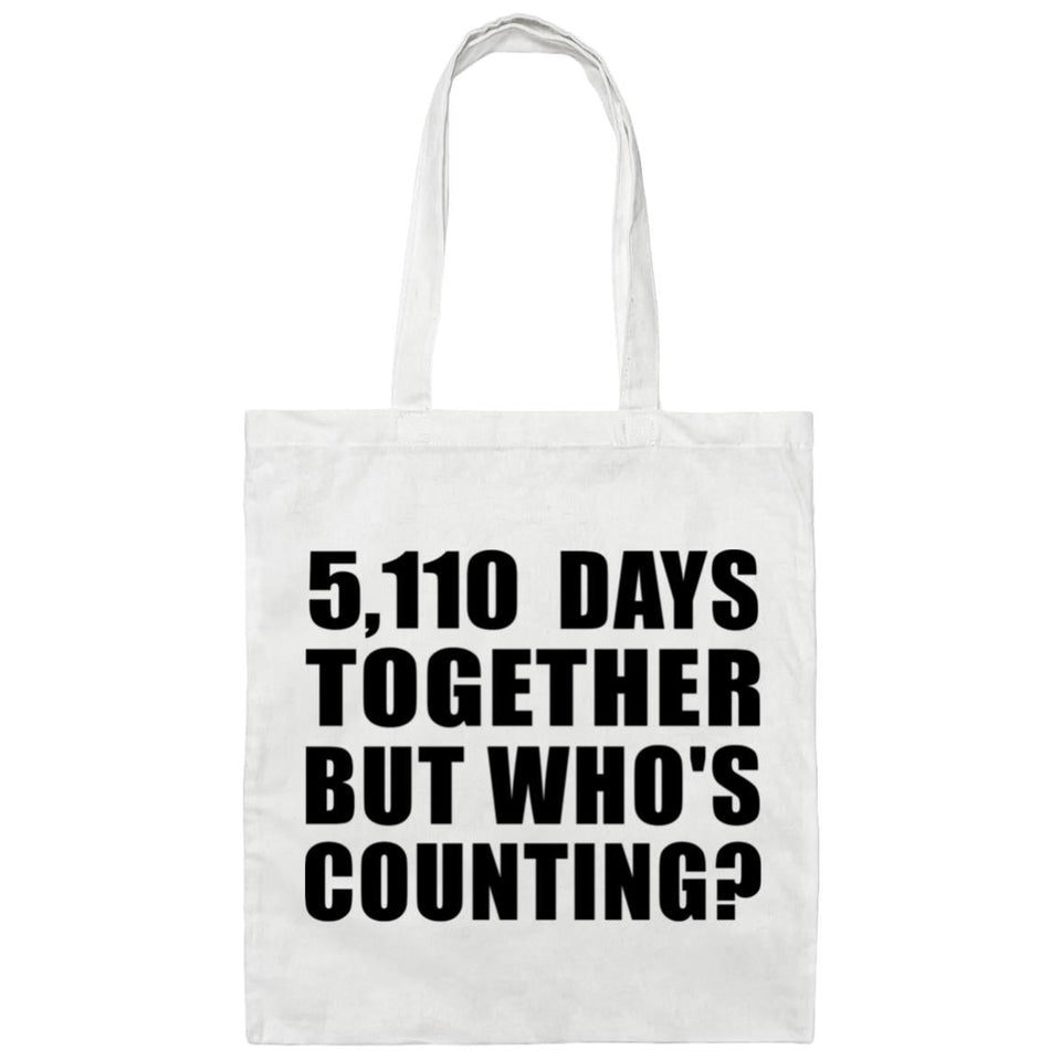 14th Anniversary 5,110 Days Together Who's Counting - Tote Bag White