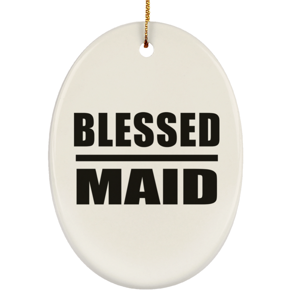 Blessed Maid - Oval Ornament