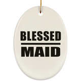 Blessed Maid - Oval Ornament