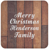 Merry Christmas Henderson Family - Drink Coaster E