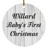 Willard Baby's First Christmas - Circle Ornament F