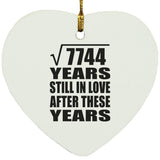 88th Anniversary Square Root of 7744 Years Still In Love - Heart Ornament