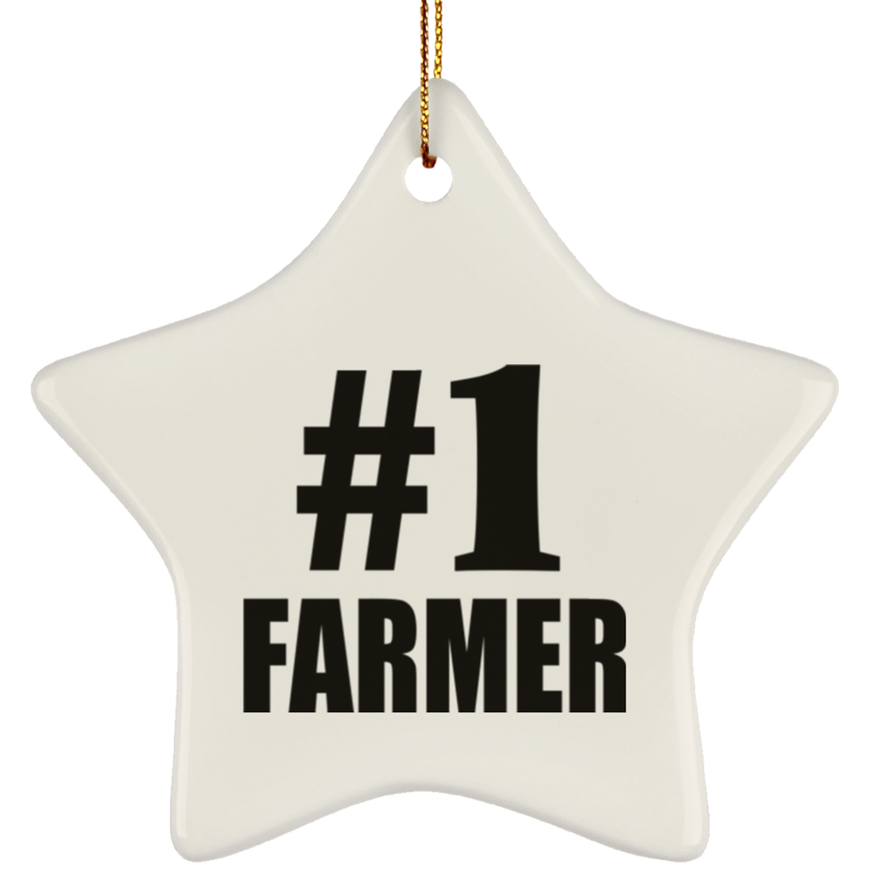 Number One #1 Farmer - Star Ornament