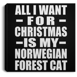 All I Want For Christmas Is My Norwegian Forest Cat - Canvas Square
