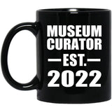 Museum Curator Established EST. 2022 - 11oz Coffee Mug Black