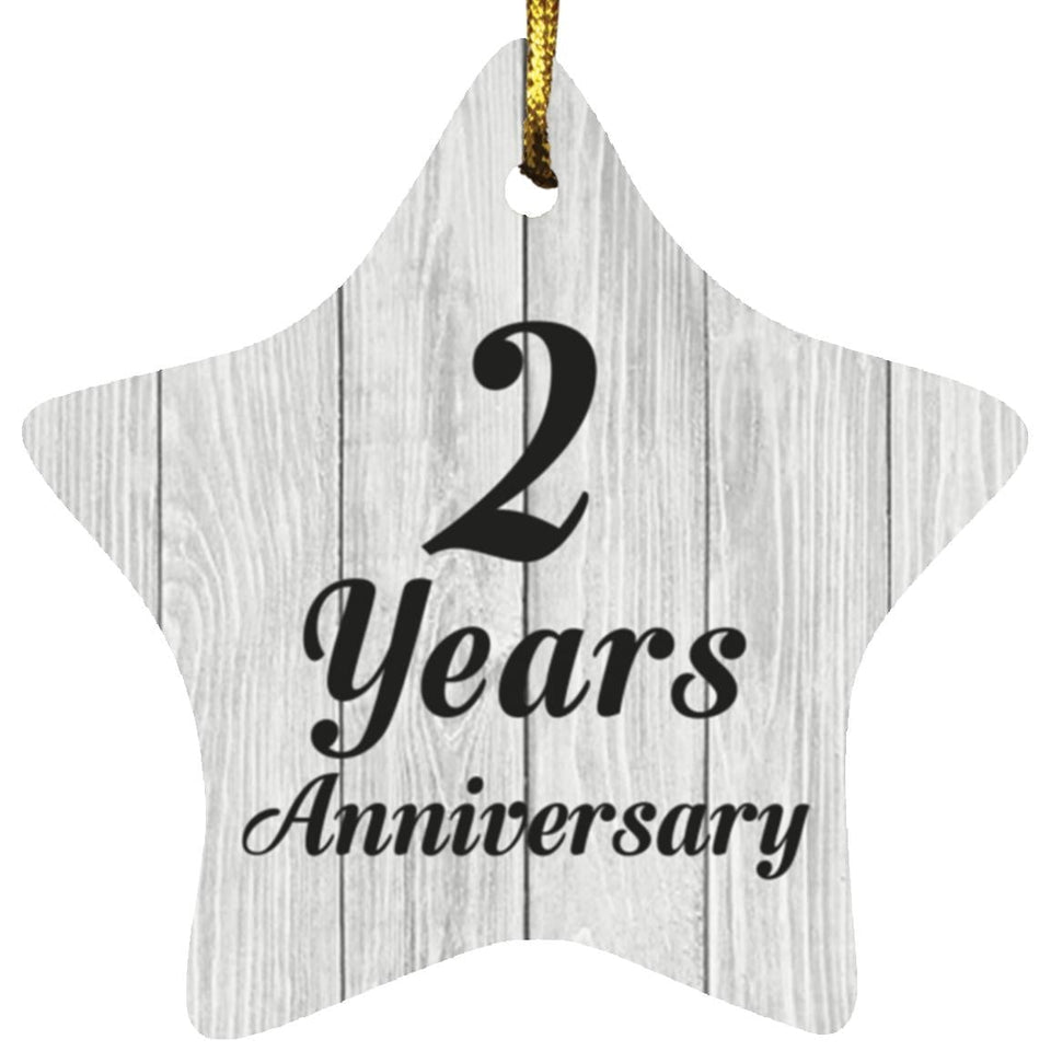 2nd Anniversary 2 Years Anniversary - Star Ornament F