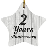 2nd Anniversary 2 Years Anniversary - Star Ornament F