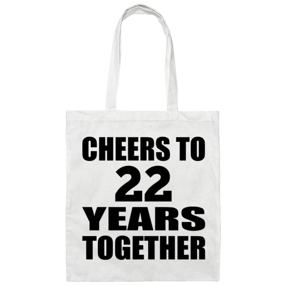 22nd Anniversary Cheers To 22 Years Together - Tote Bag White