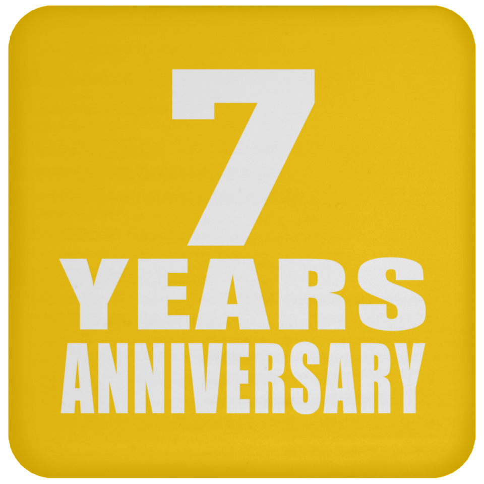 7th Anniversary 7 Years - Drink Coaster