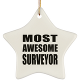 Most Awesome Surveyor - Star Ornament