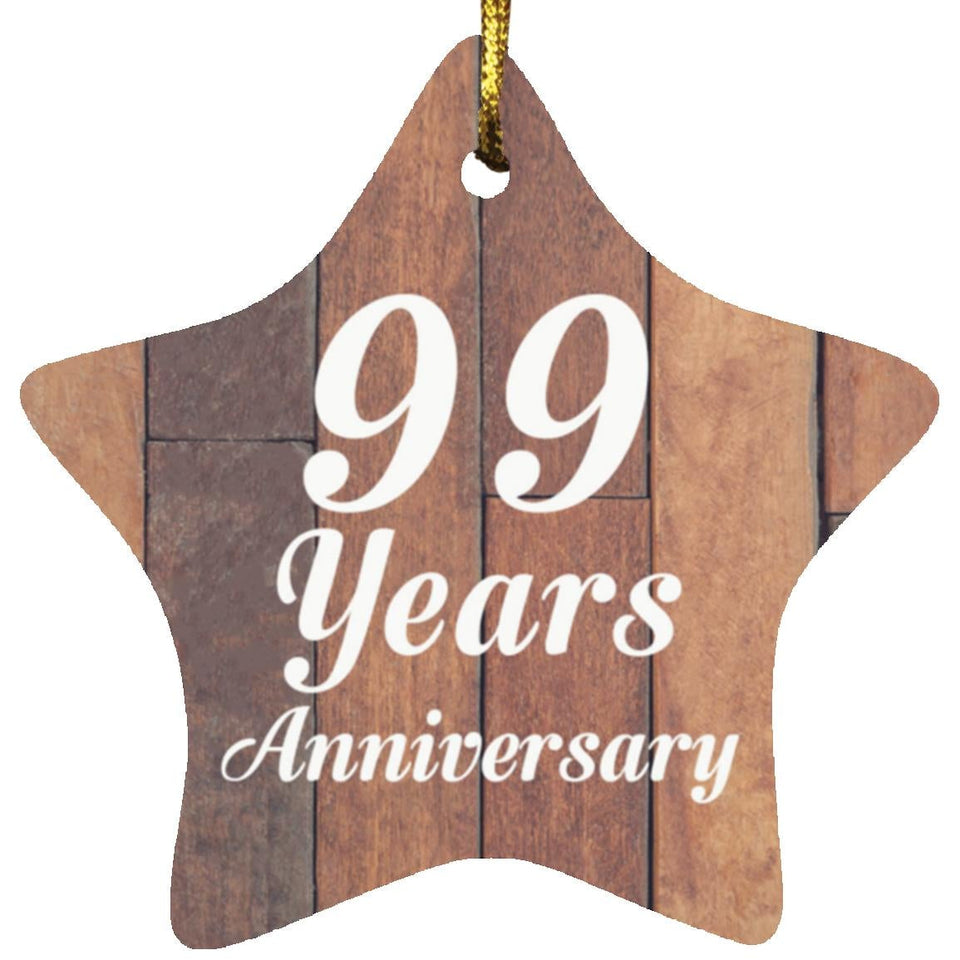 99th Anniversary 99 Years Anniversary - Star Ornament E