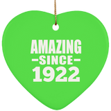 102nd Birthday Amazing Since 1922 - Heart Ornament