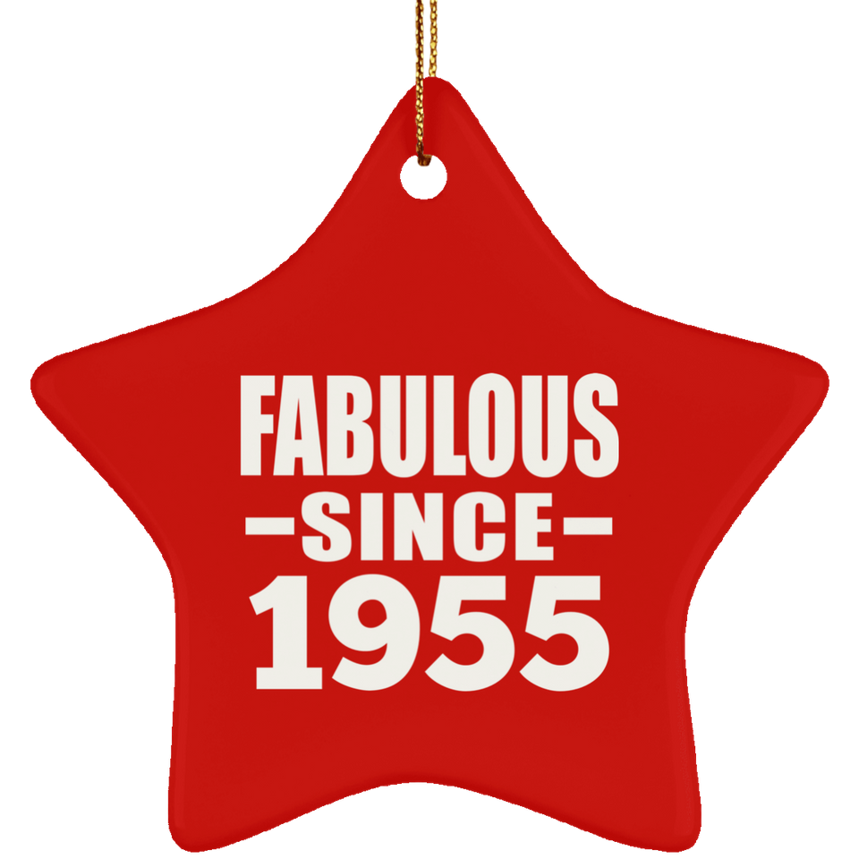 69th Birthday Fabulous Since 1955 - Star Ornament