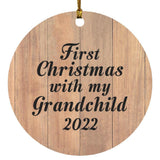 First Christmas With My Grandchild 2022 - Circle Ornament C