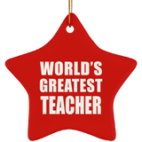 World's Greatest Teacher - Star Ornament