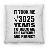 55th Birthday Took Square Root of 3025 Years To Awesome - Throw Pillow