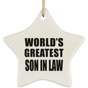 World's Greatest Son In Law - Star Ornament