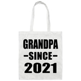 Grandpa Since 2021 - Tote Bag White