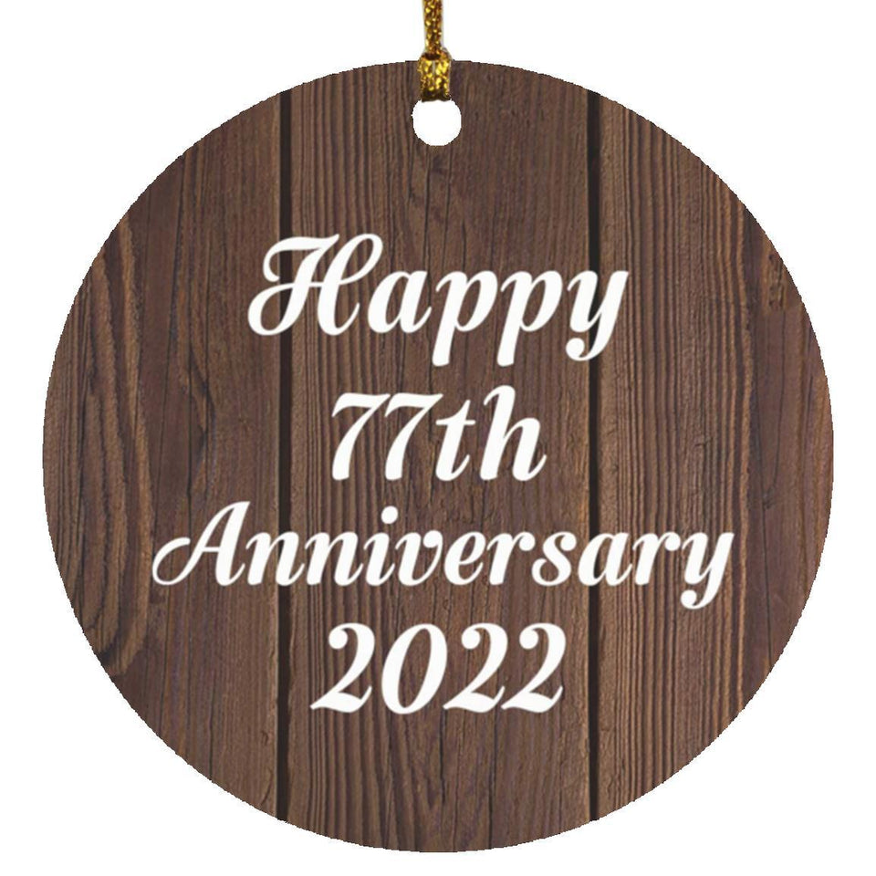Happy 77th Anniversary 2022 - Circle Ornament D