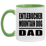 Entlebucher Mountain Dog Dad - 11oz Accent Mug Green