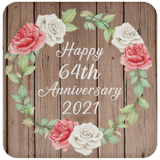 Happy 64th Anniversary 2021 - Drink Coaster B