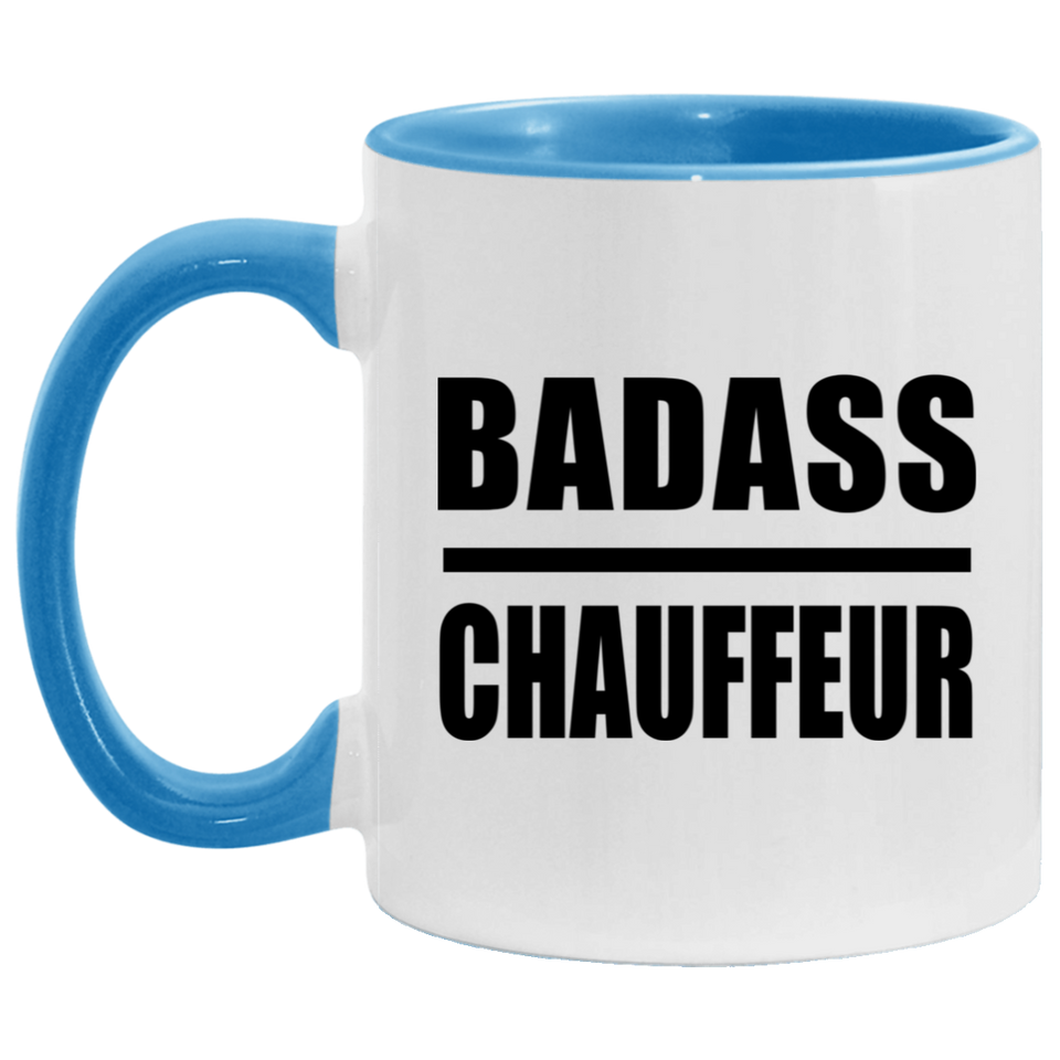 Badass Chauffeur - 11oz Accent Mug Blue