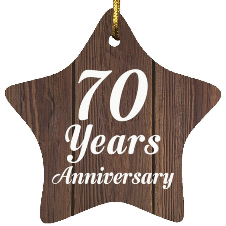 70th Anniversary 70 Years Anniversary - Star Ornament D