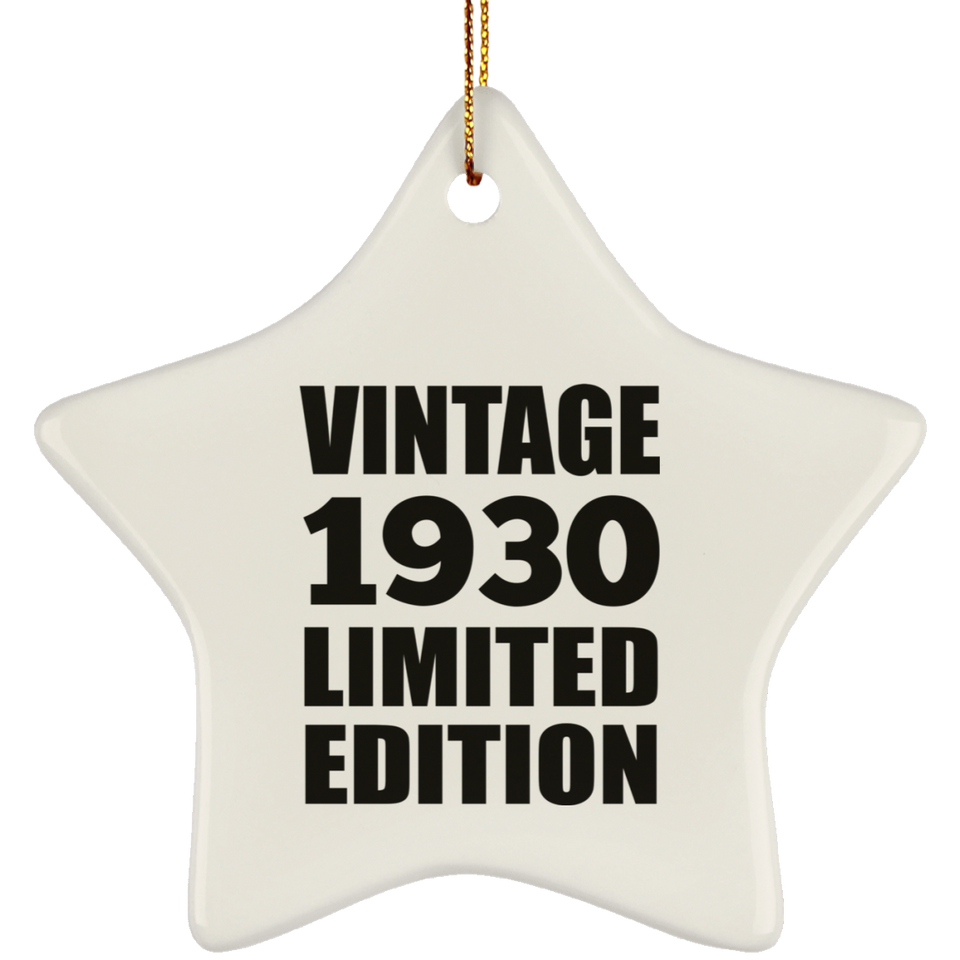 94th Birthday Vintage 1930 Limited Edition - Star Ornament