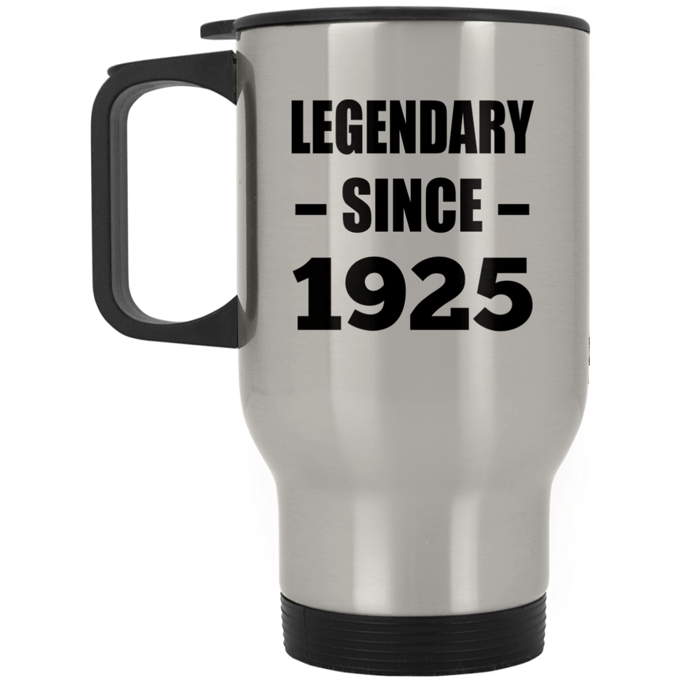 99th Birthday Legendary Since 1925 - Silver Travel Mug