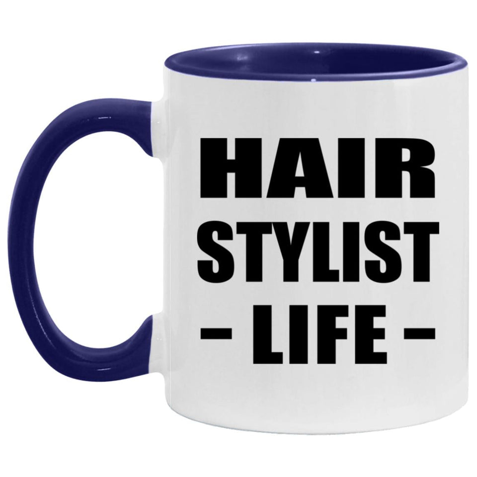 Hair Stylist Life - 11oz Accent Mug Purple