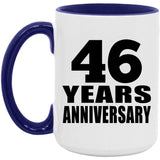 46th Anniversary 46 Years Anniversary - 15oz Accent Mug Purple