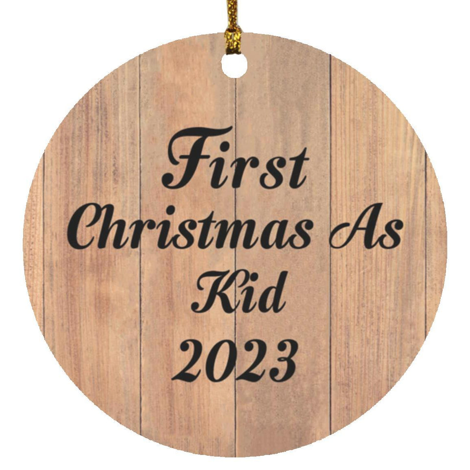 First Christmas As Kid 2023 - Circle Ornament C